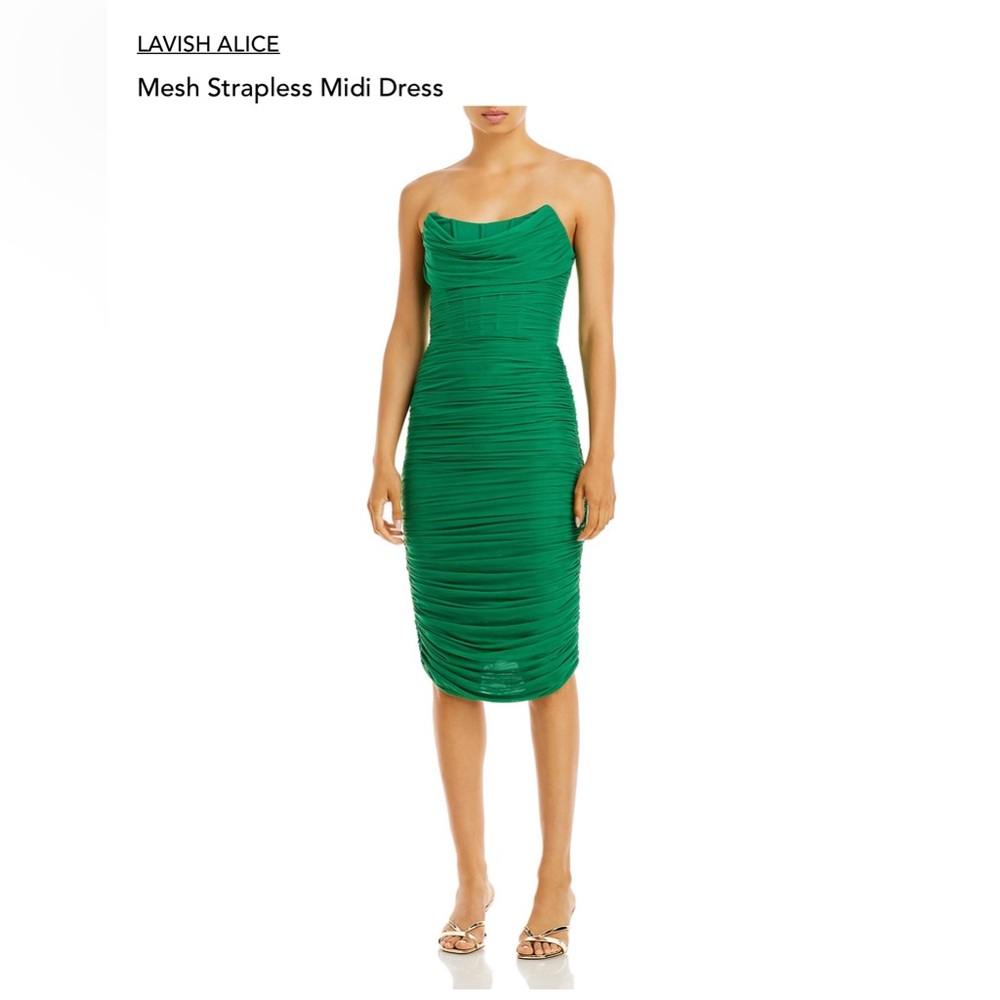 Lavish Alice Strapless Midi Corset Dress